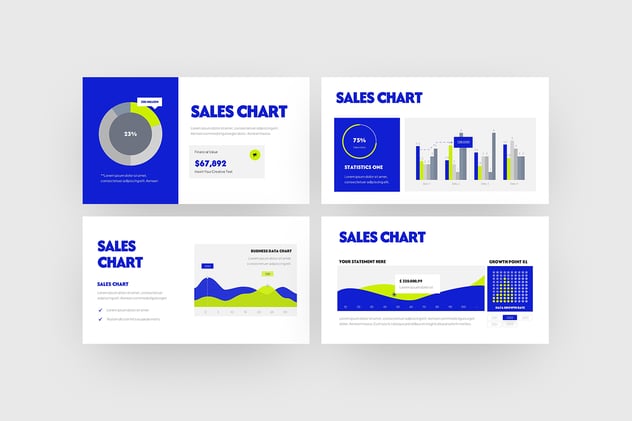 销售数据图形图表PPT模板 - 顶尖PPT