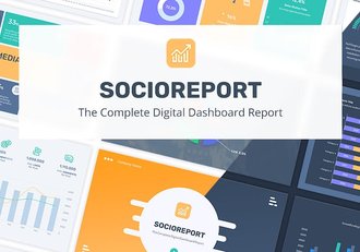 社交媒体数据分析统计年终报告keynote模板 - 顶尖PPT