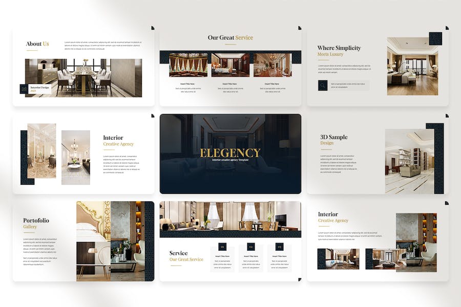 优雅室内设计装修方案Keynote模板 - 顶尖PPT