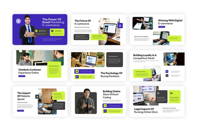 电子商务平台运营管理Keynote模板 - 顶尖PPT