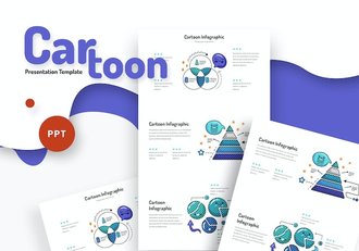 卡通风格信息图形幻灯片展示PPT模板 - 顶尖PPT