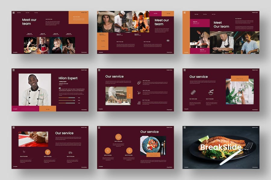 餐饮美食品安全keynote模板 - 顶尖PPT