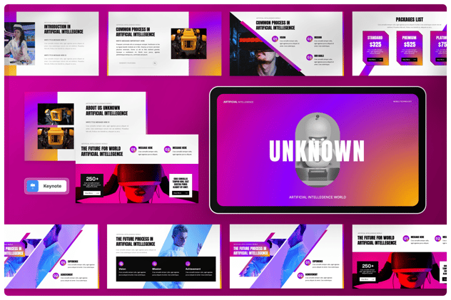 科技AI人工智能虚拟现实keynote模板 - 顶尖PPT