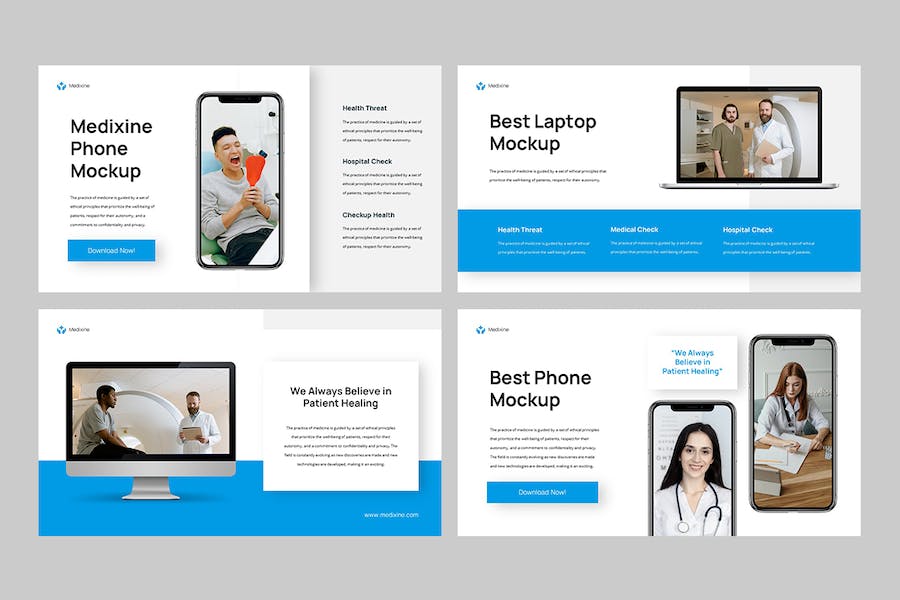 医疗健康机构医学服务介绍Keynote模板 - 顶尖PPT