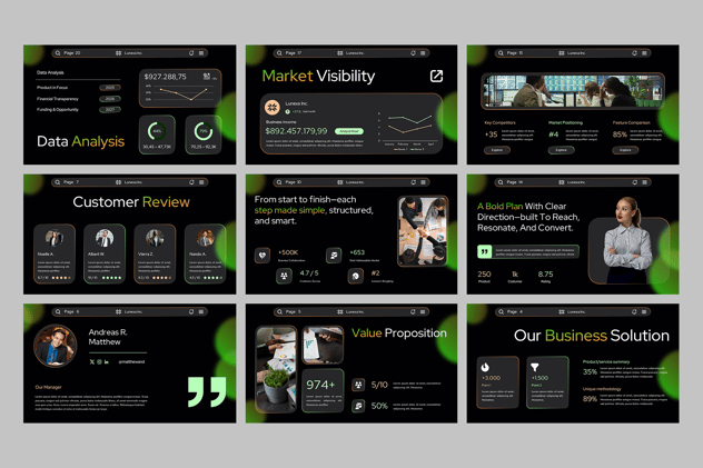 玻璃形态商务工作计划总结PPT模板 - 顶尖PPT