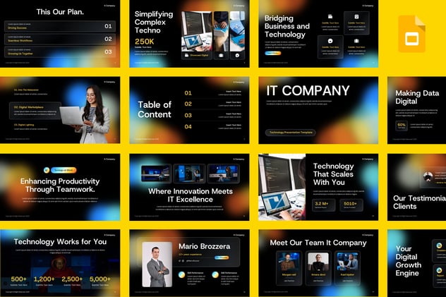 IT科技公司年度报告总结PPT模板 - 顶尖PPT