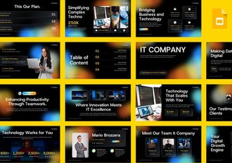 IT科技公司年度报告总结PPT模板 - 顶尖PPT