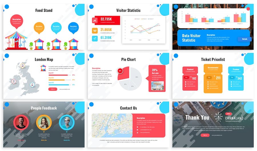 主题公园活动策划宣传PPT模板 - 顶尖PPT