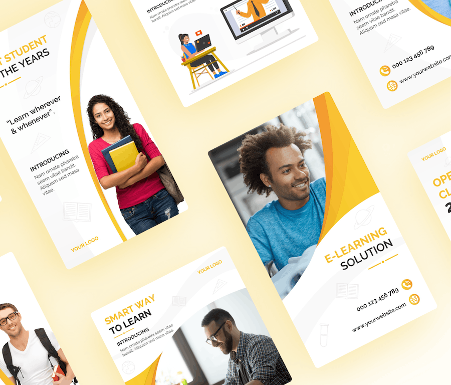 教育类社交媒体主题PowerPoint模板 - 顶尖PPT