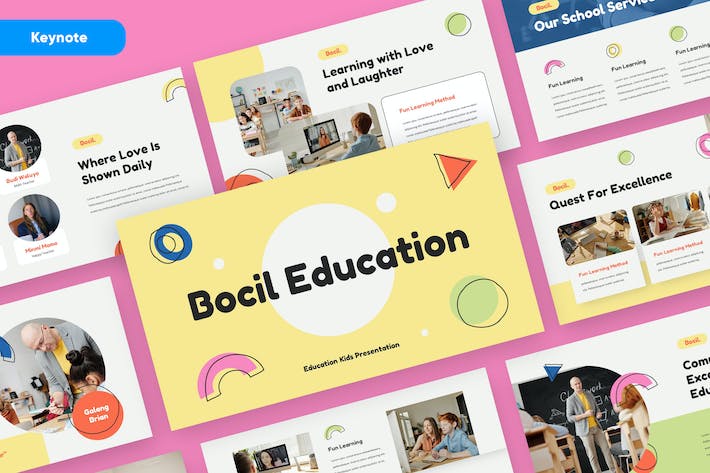 儿童教育培训课程教学活动方案Keynote模板 - 顶尖PPT