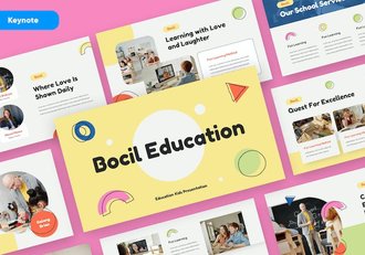 儿童教育培训课程教学活动方案Keynote模板 - 顶尖PPT