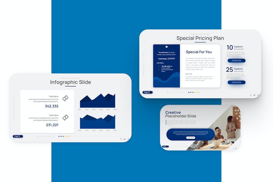 极简欧美商务风格年度报告keynote模板 - 顶尖PPT