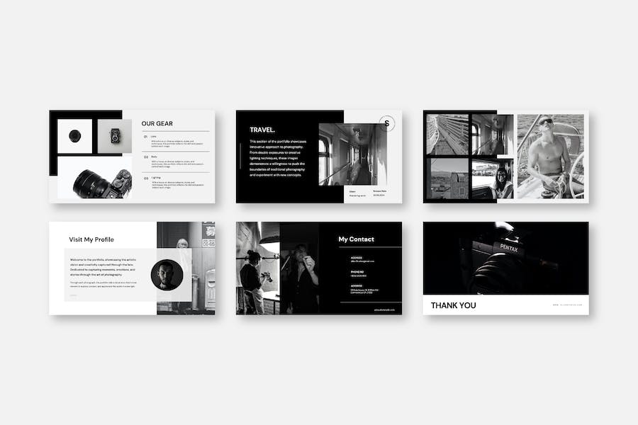 摄影作品集展示演示文稿Keynote模板 - 顶尖PPT