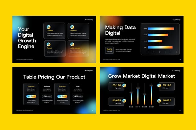 IT科技公司年度报告总结PPT模板 - 顶尖PPT
