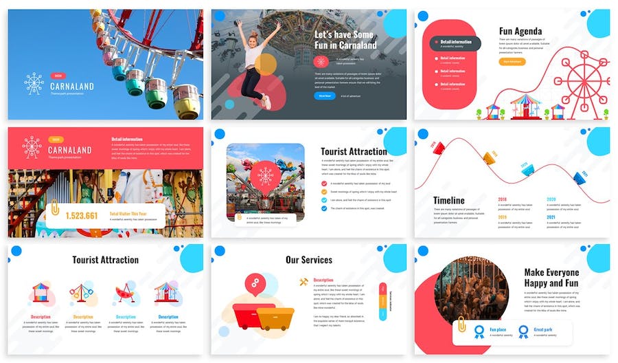 主题公园活动策划宣传PPT模板 - 顶尖PPT