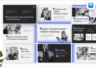 数字化转型现代商业主题keynote模板 - 顶尖PPT
