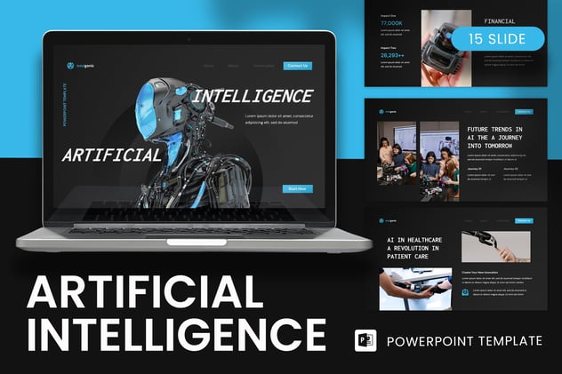 人工智能科技企业数字创新应用PPT模板 - 顶尖PPT