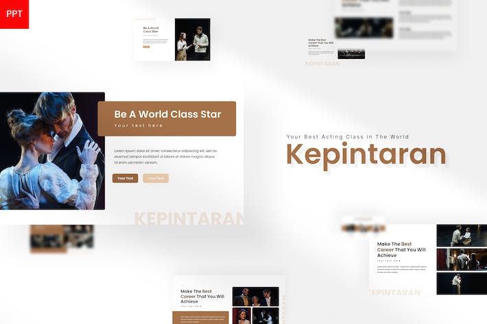 话剧艺术演绎PPT模板 - 顶尖PPT