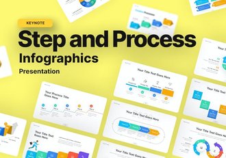 多色彩步骤流程分析信息图形图表keynote模板 - 顶尖PPT