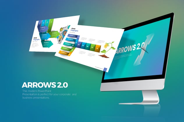 立体质感步骤流程箭头图形PPT模板 - 顶尖PPT