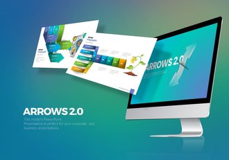 立体质感步骤流程箭头图形PPT模板 - 顶尖PPT