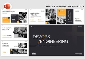 技术团队工作汇报工程DevOps演示PPT模板 - 顶尖PPT