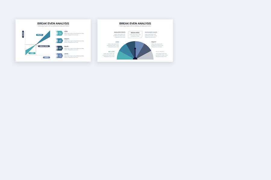 商业盈亏平衡分析信息图形PPT模板 - 顶尖PPT