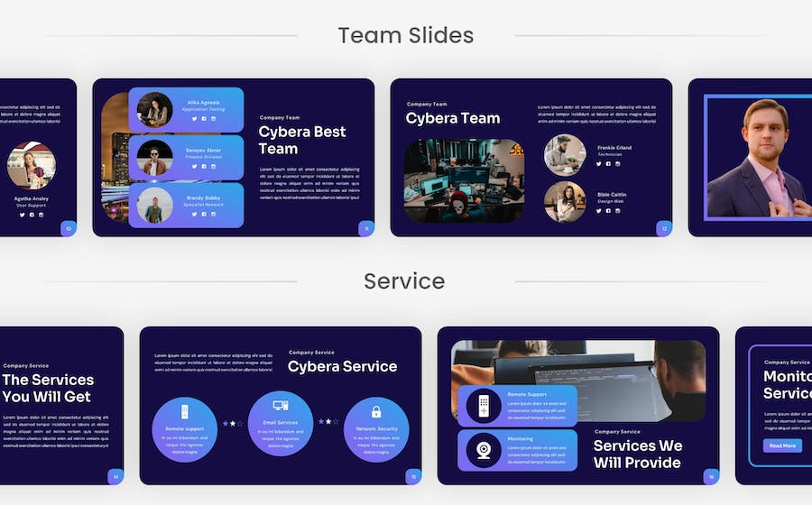 IT网络安全科技品牌Keynote模板 - 顶尖PPT