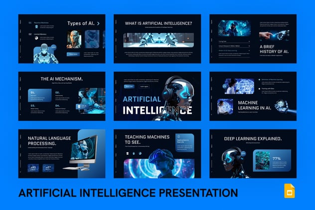 人工智能主题AI PPT模板 - 顶尖PPT