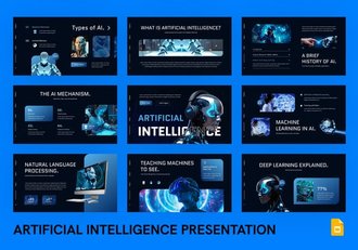 人工智能主题AI PPT模板 - 顶尖PPT
