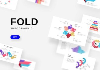 高级折叠图形信息图表Keynote模板 - 顶尖PPT