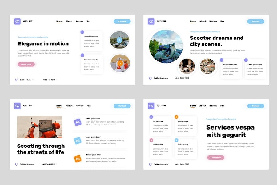 摩托车滑板车产品推介方案PPT模板 - 顶尖PPT