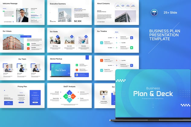 商业计划书战略规划方案Keynote模板 - 顶尖PPT