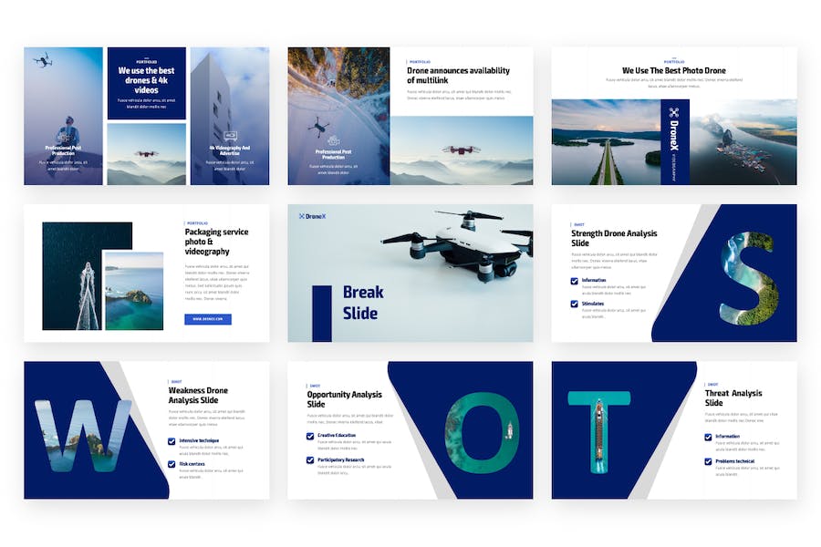 无人机宣传介绍PPT模板 - 顶尖PPT