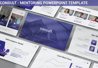 企业咨询专业领域咨询指导PPT模板 - 顶尖PPT