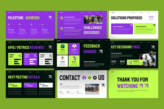 会议报告商务风格PPT模板 - 顶尖PPT