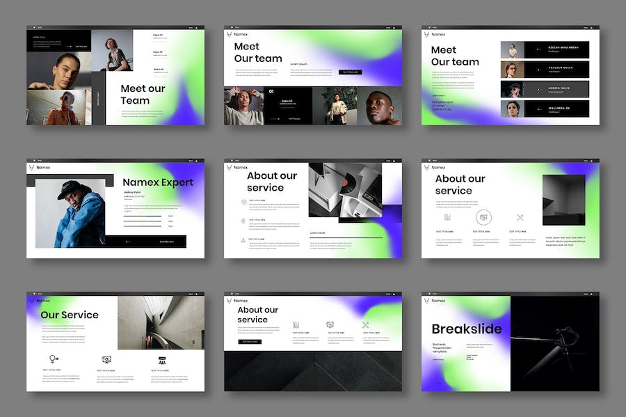 现代商务企业服务介绍PPT模板 - 顶尖PPT