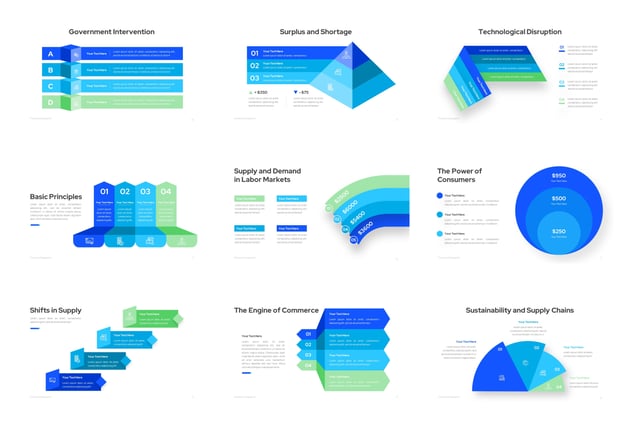分层信息图形PPT模板 - 顶尖PPT