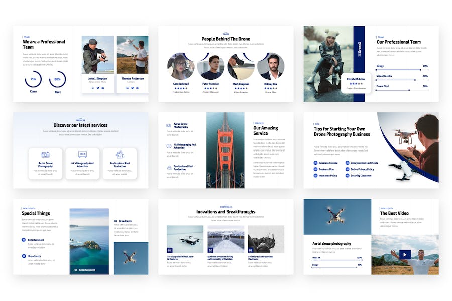 无人机宣传介绍PPT模板 - 顶尖PPT