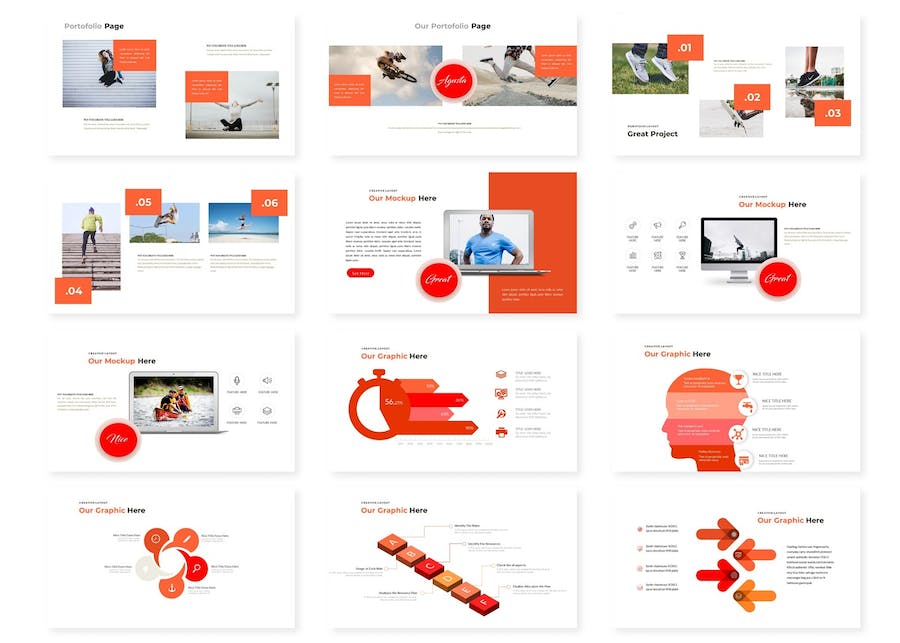 体育运动健身品牌推广宣传Keynote模板 - 顶尖PPT