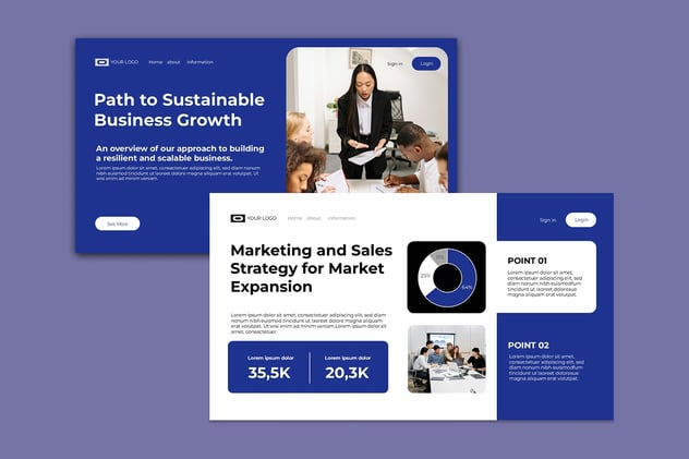 业务增长战略规划分析展示PPT模板 - 顶尖PPT