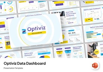 数据仪表板统计展示PPT模板 - 顶尖PPT