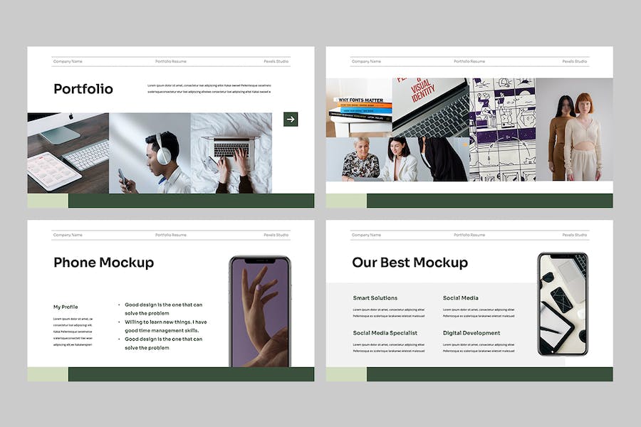 个人简历模板作品集展示keynote模板 - 顶尖PPT