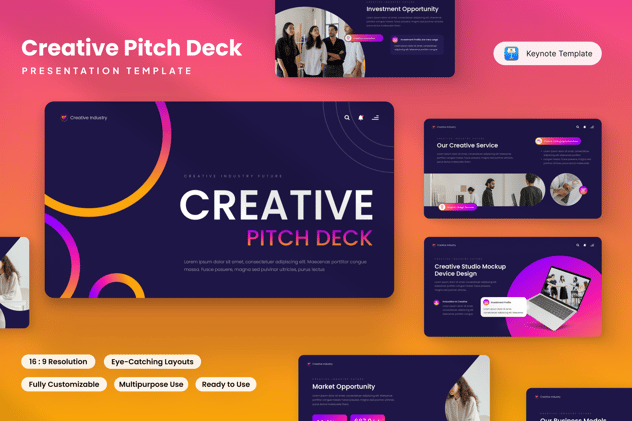 客户投资方或合作伙伴展示创意方案keynote模板 - 顶尖PPT