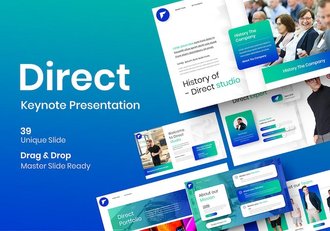 渐变色业务展示企业合作商业计划商务主题演讲keynote模板 - 顶尖PPT