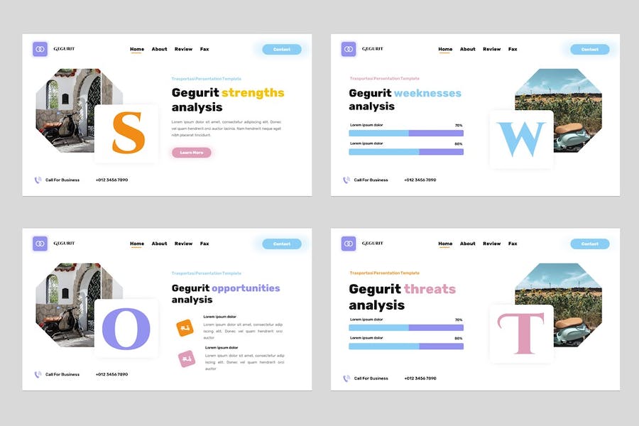 摩托车滑板车产品推介方案PPT模板 - 顶尖PPT