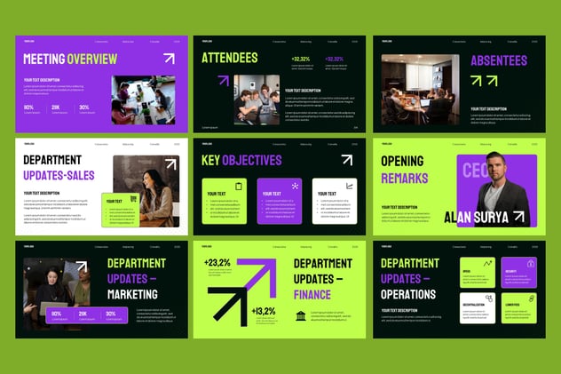 会议报告商务风格PPT模板 - 顶尖PPT