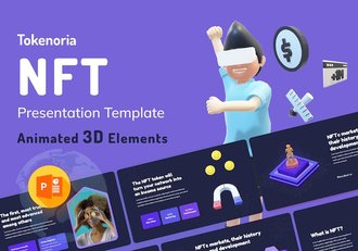 NFT主题演示欧美风PowerPoint模板 - 顶尖PPT
