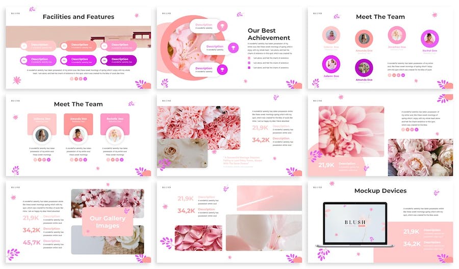花卉设计keynote模板 - 顶尖PPT