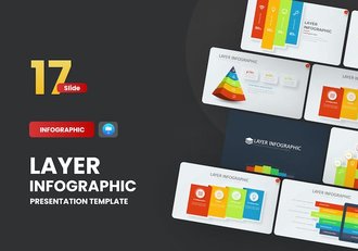 多色彩图层信息图气态图keynote模板 - 顶尖PPT